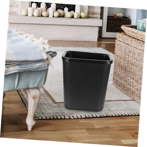 Caneca de basura rectangular compacta negra 15 L miniatura 7