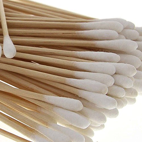 Produktbild von 100 Extra Lange Wattestäbchen – Mit Holzgriff, Von DELTALAB Aus Spanien, Ideal Zum Reinigen Und Basteln