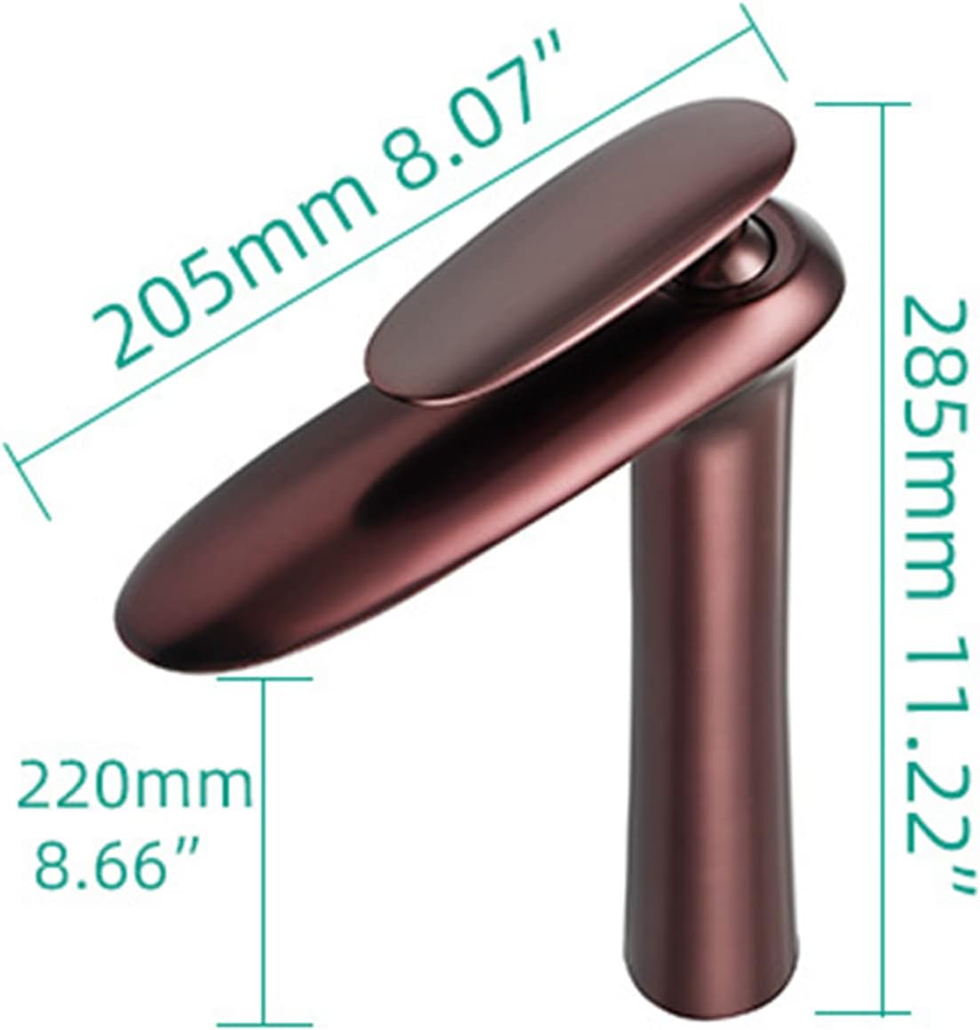 Bathroom Faucet Brass Bathroom Sink Faucet Modern Single Handle Basin Mixer Tap Aerator Lavatory Faucet Double Control of Hot and Cold Water Bathroom Sink Faucet,brown patina is high(Titanium Gold is