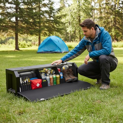 Sac de rangement de coffre étanche et résistant avec boucles auto