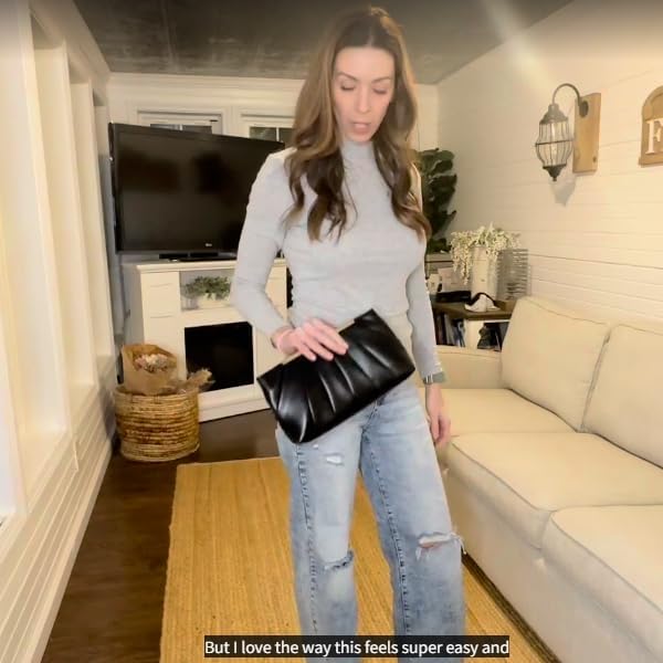 Miniatura 3 de Bolso de mano elegante plisado formal bolso de noche simple y elegante para mujer