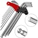 Olsa Tools | Professional Grade Extractor Hex Key Set (SAE) | Allen Wrench Set | Imperial Inches Metric Steel Ball End 9 Piece Kit with Patented Extractor Design | Folding Storage Case