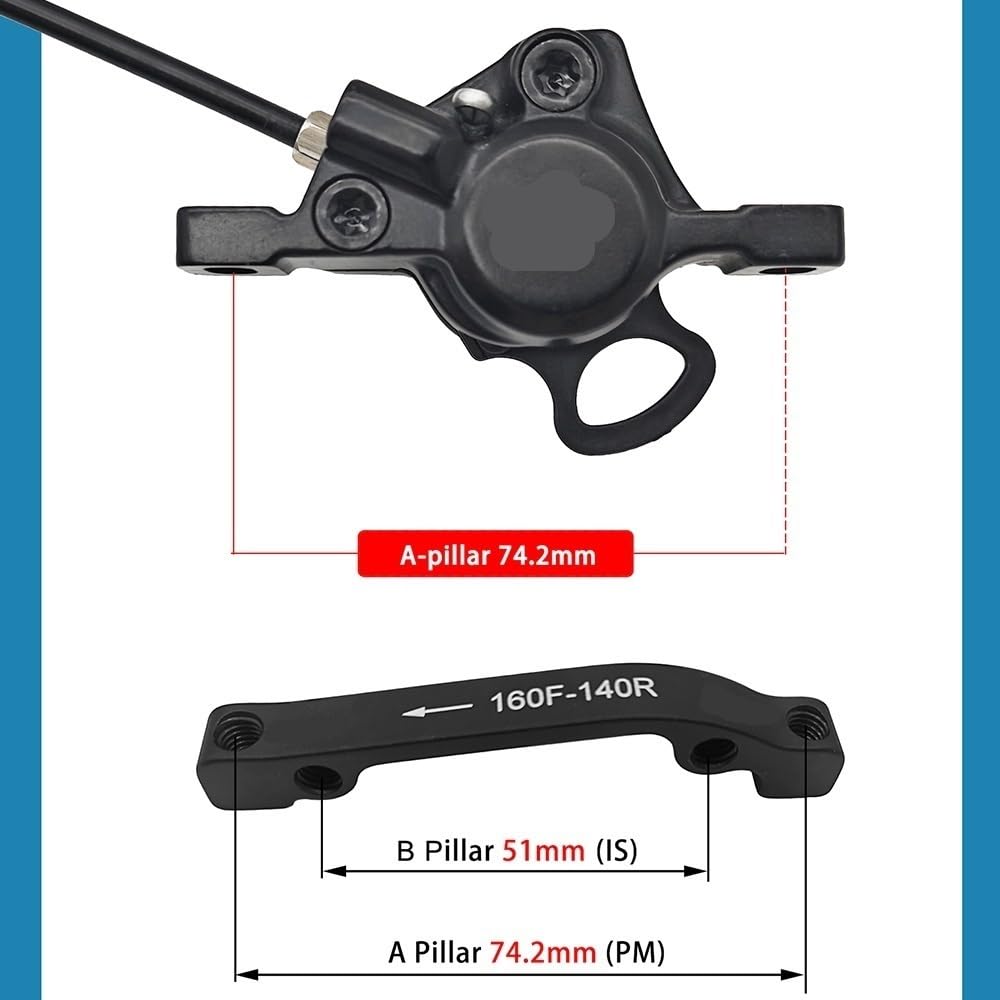 Freno de Disco de Aceite hidráulico para Bicicleta, 2 pistones, Delantero y Trasero, 160mm, 180mm, RT56 B05S, Almohadilla para Plegable MT200 MTB BMX