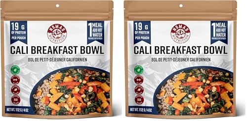 Image of Nomad Nutrition Cali Breakfast Bowl | Instant Freeze Dried Backpacking & Camping Food | Plant-Based, Non-GMO Hiking Meals with High-Energy, Vegan, Gluten-Free | 112g - 2 Pack
