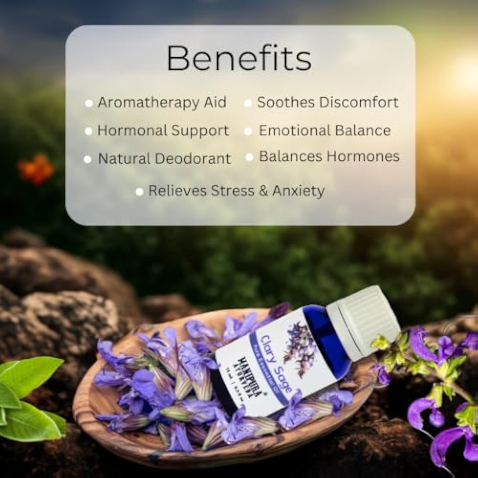 Clary Sage Oil Diffuser Pack of 2, 100% Pure