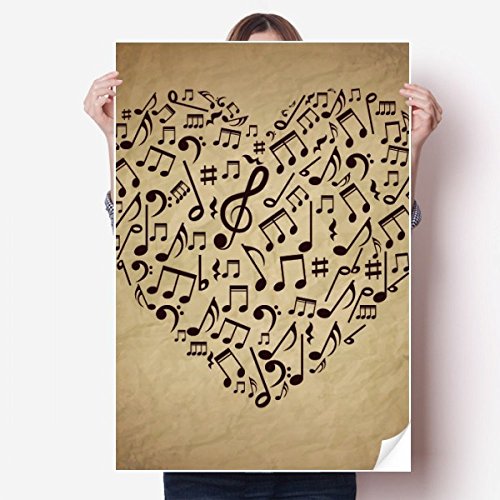 Decal poster notes de musique pour habiller un mur vide proprement - 2
