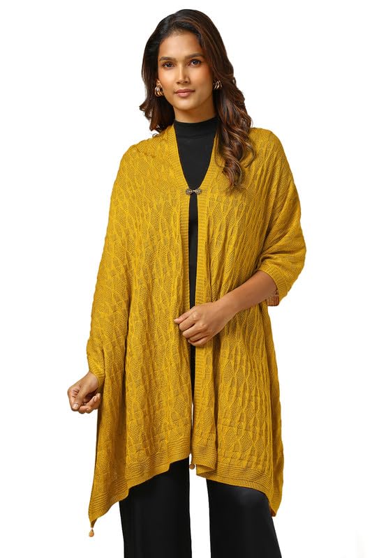soch Womens Acrylic Geometric Woven Design Shawl-picture-51