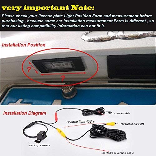 Kalakus Car Rear View Camera Integrated into License Plate Light,170° Angle Night Vision with Guide Line Reversing Paking Assistant for Buick Excelle GT XT/Shelf/Opel/Chevroet/Fiat - Image 4