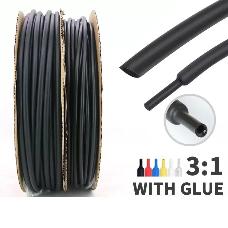 10M 3:1 Samoprzylepna rurka termokurczliwa 2,4-25,4 mm Odporna na zużycie tuleja kablowa(White,19.1mm)
