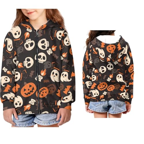 Kids Zip-Up Hoodie, Soft Athletic Sweatshirt Fashion Cozy Athletic Boys Long Sleeve Top School Hoodie Girls