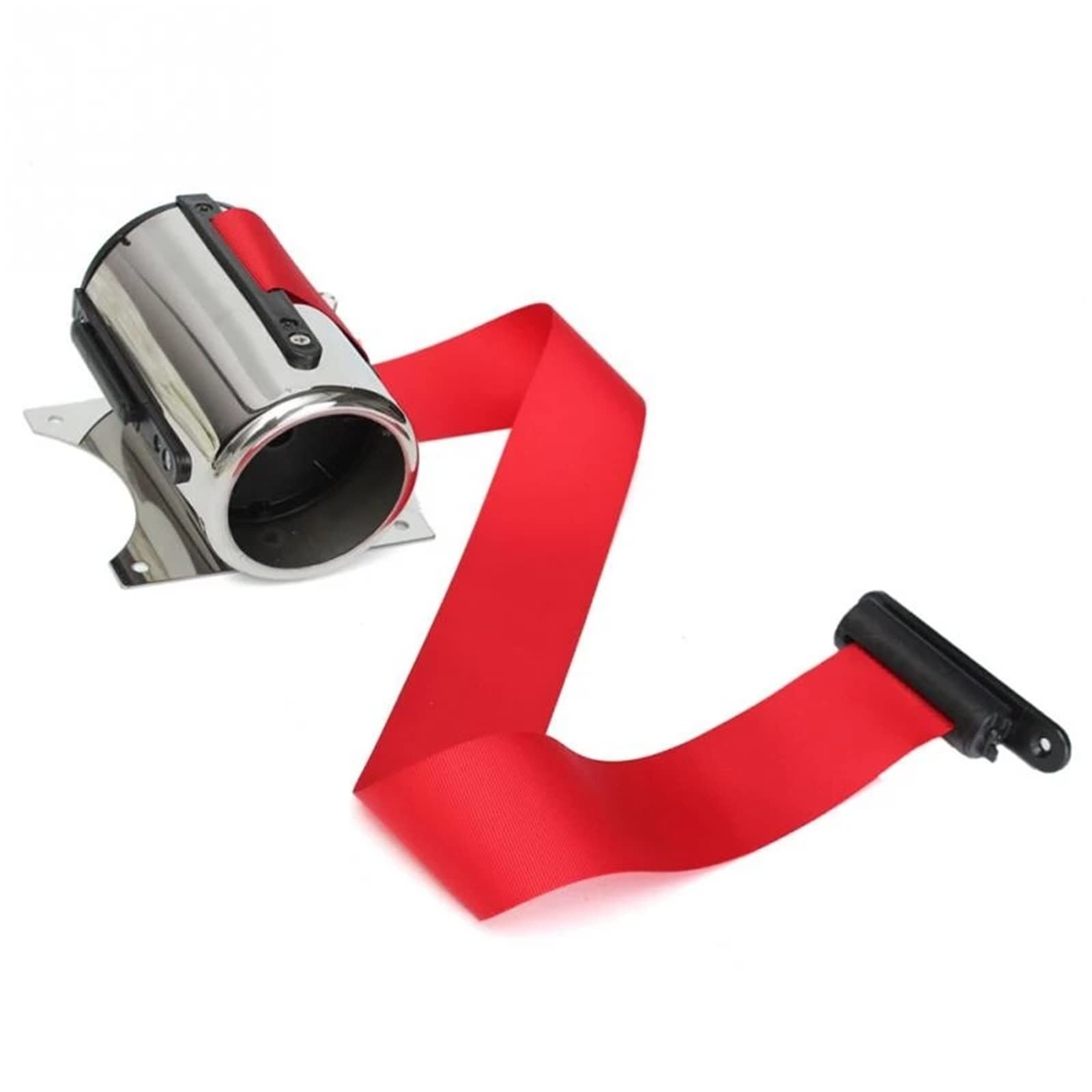 SENJINGHUA Retractable Ribbon Barrier Crowd Control Outdoor Stainless Steel Wall Mount Red Belt Sport Stanchion Queue(Color: 3m/9.84ft)