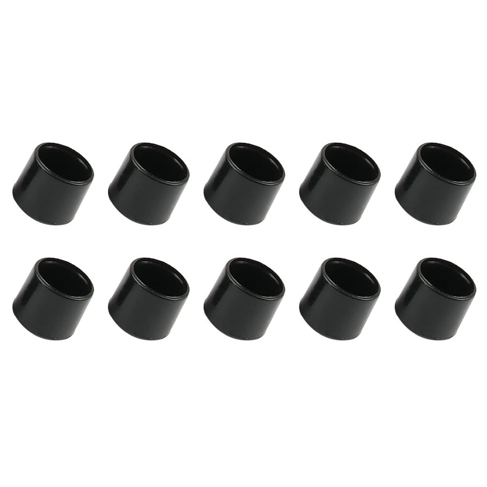 METALLIXITY Chair Leg End Cover (16mm Dia) 32Pcs, PVC Furniture Feet Caps Floor Protector - for Sofa Table Patio Chairs Black