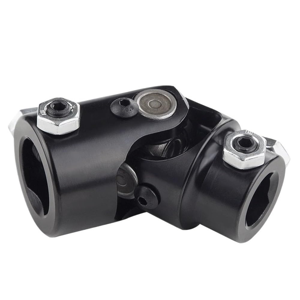 Connecteur commun Accouplements de cardan noirs, angle travail 35 degrés, joint universel en U for arbre direction simple 3/4 x 1 pouce 83 mm, pièce