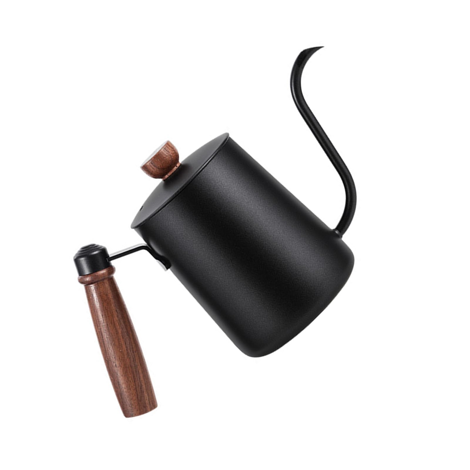 MALSSE Modern 304 Stainless Steels Hand Drips Coffee Kettle 600ML Long Gooseneck Spout Tea Pots with Scale for Enhances Flavor Baristas Coffee Kettle