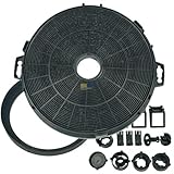  daniplus© Kohlefilter Ø 210mm, Filter Set passend für Elica, Indesit, Ariston und andere mit 210mm Durchmesser