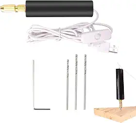 furadeira elétrica, furadeira manual pequena - Broca artesanal furadeira manual,Chave de fenda elétrica recarregável usb, broca pequena conjunto para escultura artesanal
