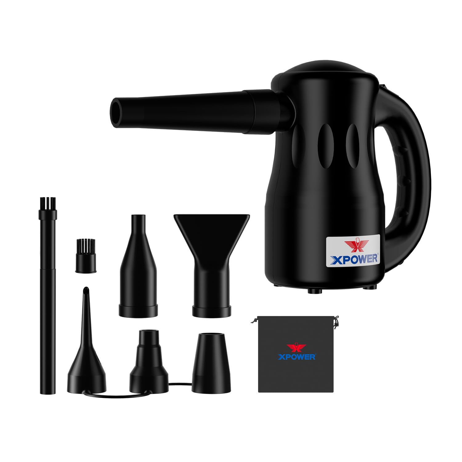 XPOWER Multi Electric Computer Duster Dryer Air Pump Air Spray Blower Vacuums for Cleaning Dust PC, Laptop,Electronics (BLACK, A-2)