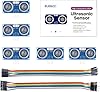 ELEGOO 5 pièces HC-SR04 Module Ultrason de Capteur de Distance pour Mega Nano Robet XBee Zigbee Ultrasonic Module Distance Sensor #4