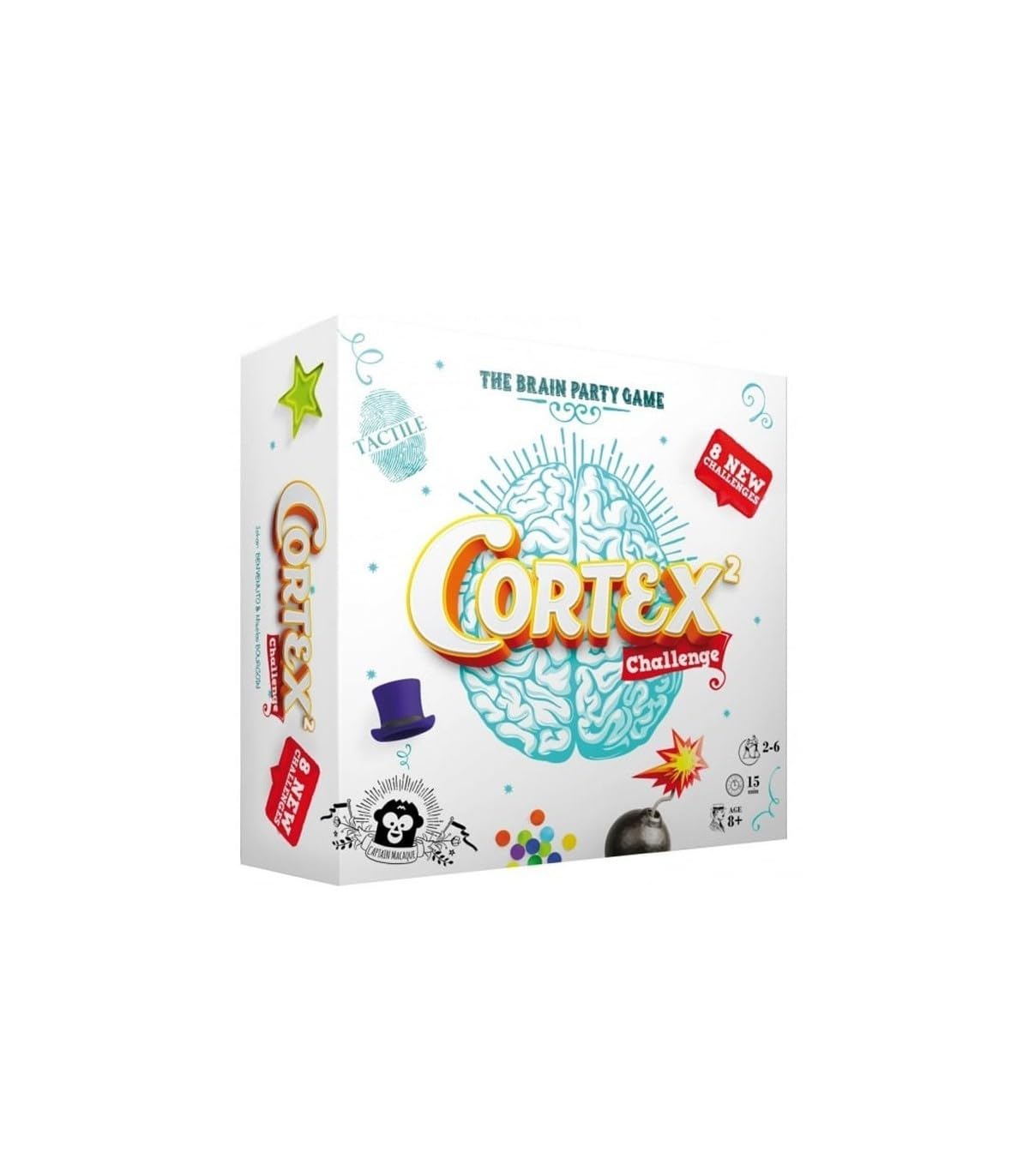 Cortex² Challenge, White - Gioco da Tavolo, Sfide per il Cervello, 2-6 Giocatori, 8+ Years