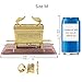 BRTAGG The Ark of The Covenant Replica Gold Plated Statue with Contents, Aaron‘s Rod/Manna/Ten Mandments Stone -2399 (Medium)