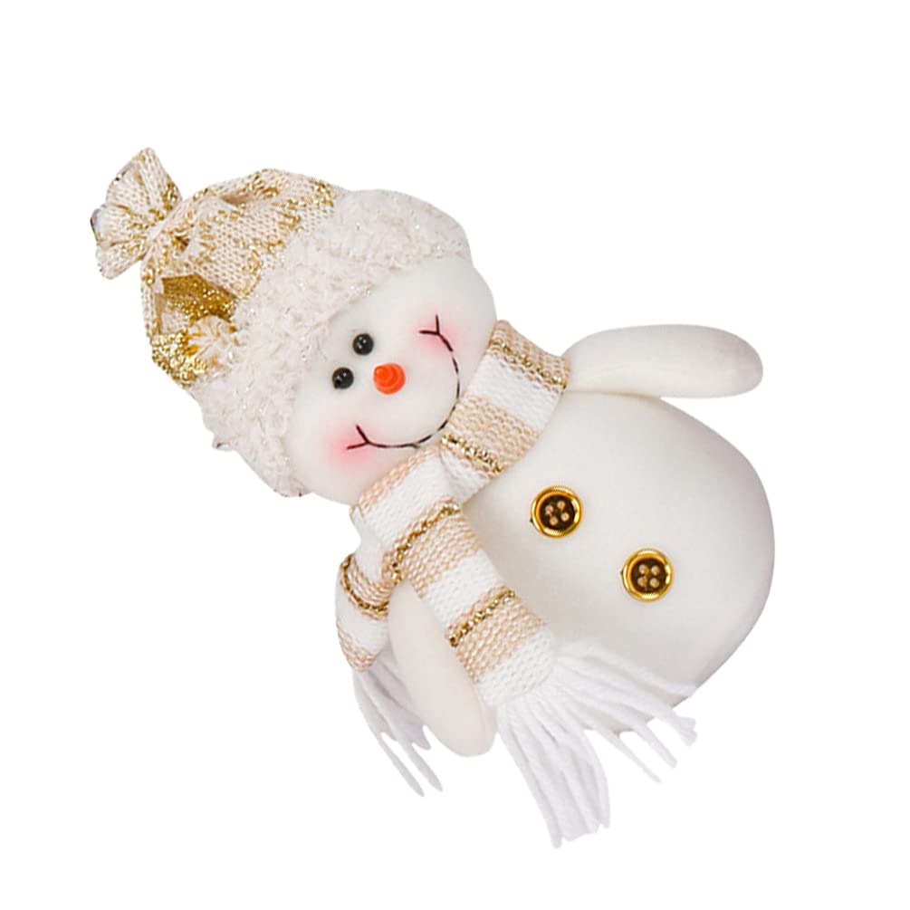 TOYANDONA 1PCS Christmas Doll Decoration, 8. 6 inch Snowman Doll Ornaments Plush Christmas Snowman Doll for Christmas Tabletop Decorations