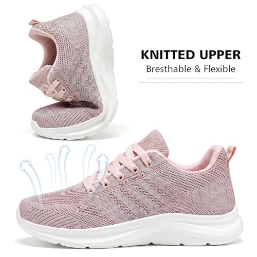 Image of Padgene Womens Sneakers Lightweight Tennis Walking Shoes Sports Running Shoes for Woman Mesh Breathable Gym Fashion Sneakers Athletic Comfortable Casual