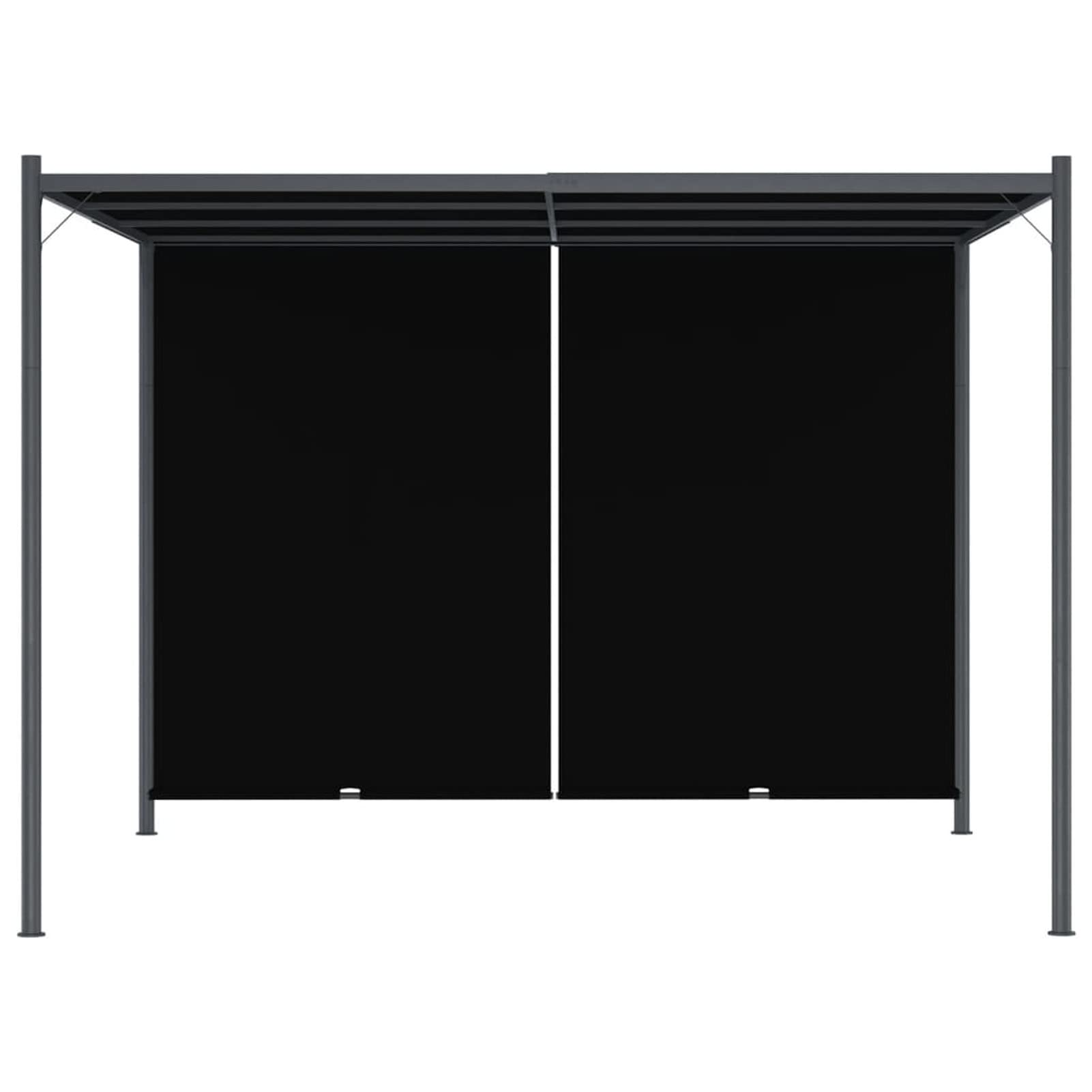 Pergola da Giardino con Tetto Retrattile 3x3 m Antracite,Gazebo Pergola Con Telo Impermeabile Richiudibile E Struttura Rettangolare In Acciaio Inossidabile Ad Alta Densità,Per Arredo Giardino,Te