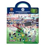 CYPBRANDS- FC Barcelona, Libro de Pegatinas, Estadio de Fútbol, Jugadores, Removibles, Multicolor, Producto Oficial