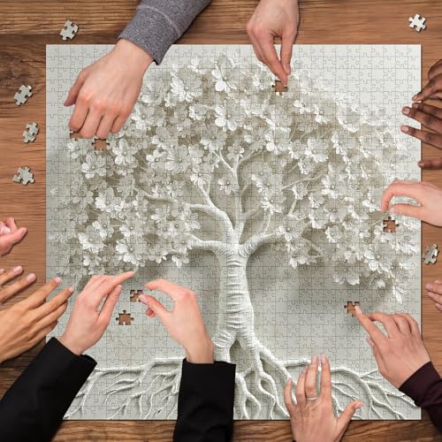 Puzzle Árbol para Adultos 1000 Piezas, Puzzle Floral Árbol de la Vida, Naturaleza Planta para Amantes del Arte miniatura 6