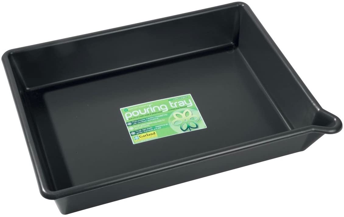 Muddy Hands Rectangle Multi Purpose Deep Garden Pouring Tray - 16 Litre - (Length: 53cm x Width: 40cm x Height: 9.5cm) (Black)