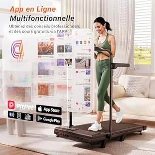 Copant Tapis de Course Pliable, 3HP Tapis de Marche Inclinable,Charge Max 136kg,1-12km/h Tapis de Course pour Domicile ou Bureau