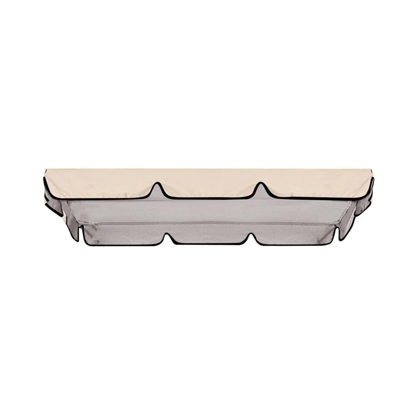 Copertura di ricambio per sedia a dondolo da giardino a 3 posti, impermeabile, antivento, 210D, antistrappo, 195 cm x 125 cm (beige)