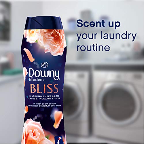 Downy Infusions Laundry Scent Booster Beads For Washer, Bliss, Sparkling Amber & Rose, 26.5 Oz #TOP3