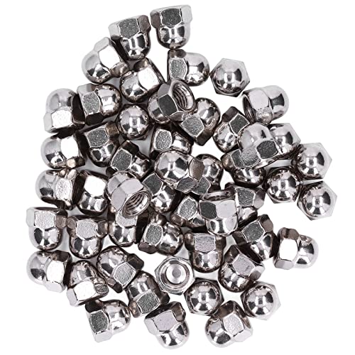 50 Pièces écrou Borgne 304 en Acier Inoxydable à Tête Bombée écrous Hexagonaux écrous Borgnes en Acier Inoxydable 304 Kit D'accessoires de Fixation en Acier Inoxydable pour la (M3)