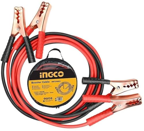 Ingco Hbtcp2001 Cavi Batteria Auto Moto Camper Avviamento 200 Amp 2,5 Mt In Rame