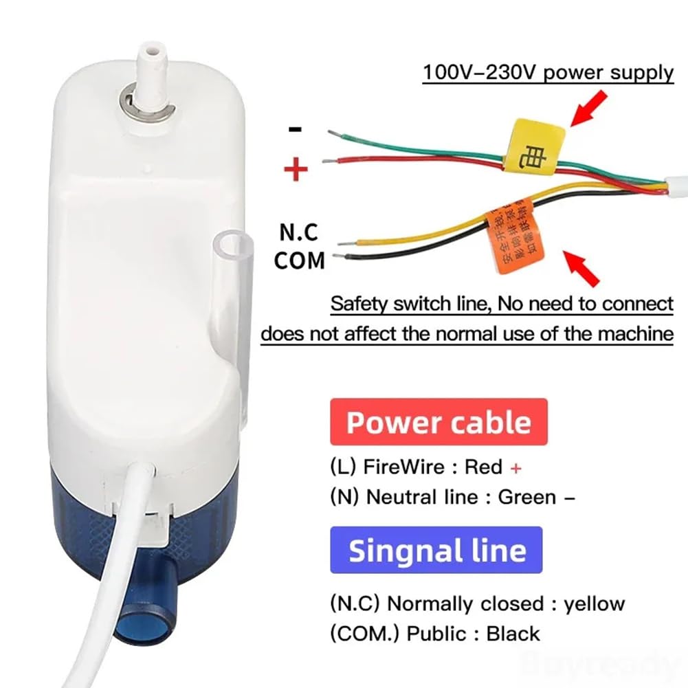 Pompe de Relevage de Condensats Automatique Ultra-Silencieuse -24C, 1 à 3 Prises, pour Climatiseur, sur Crochet