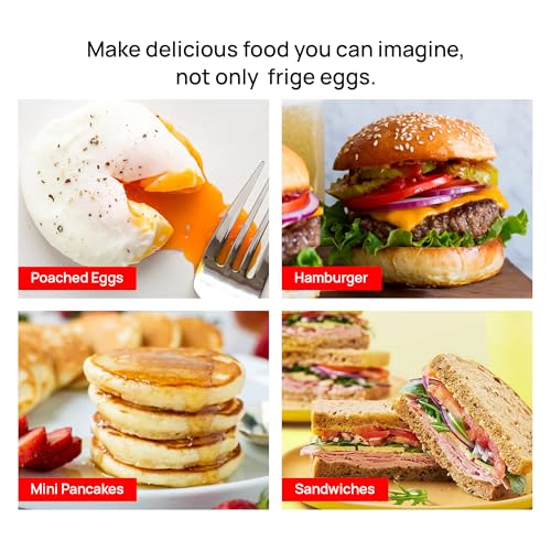 Egg Ring 4-Pack Stainless Steel Egg Rings with Anti-Scald Folding Handle Non Stick Coating Suitable for Egg Frying,Shaping,Pancakes,Mini Burger - Image 6