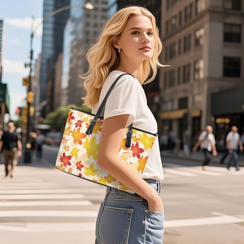 Thanksgiving Office Tote Bag for Women for Work Large Capacity Saddle Bags Leather Shoulder Purses3