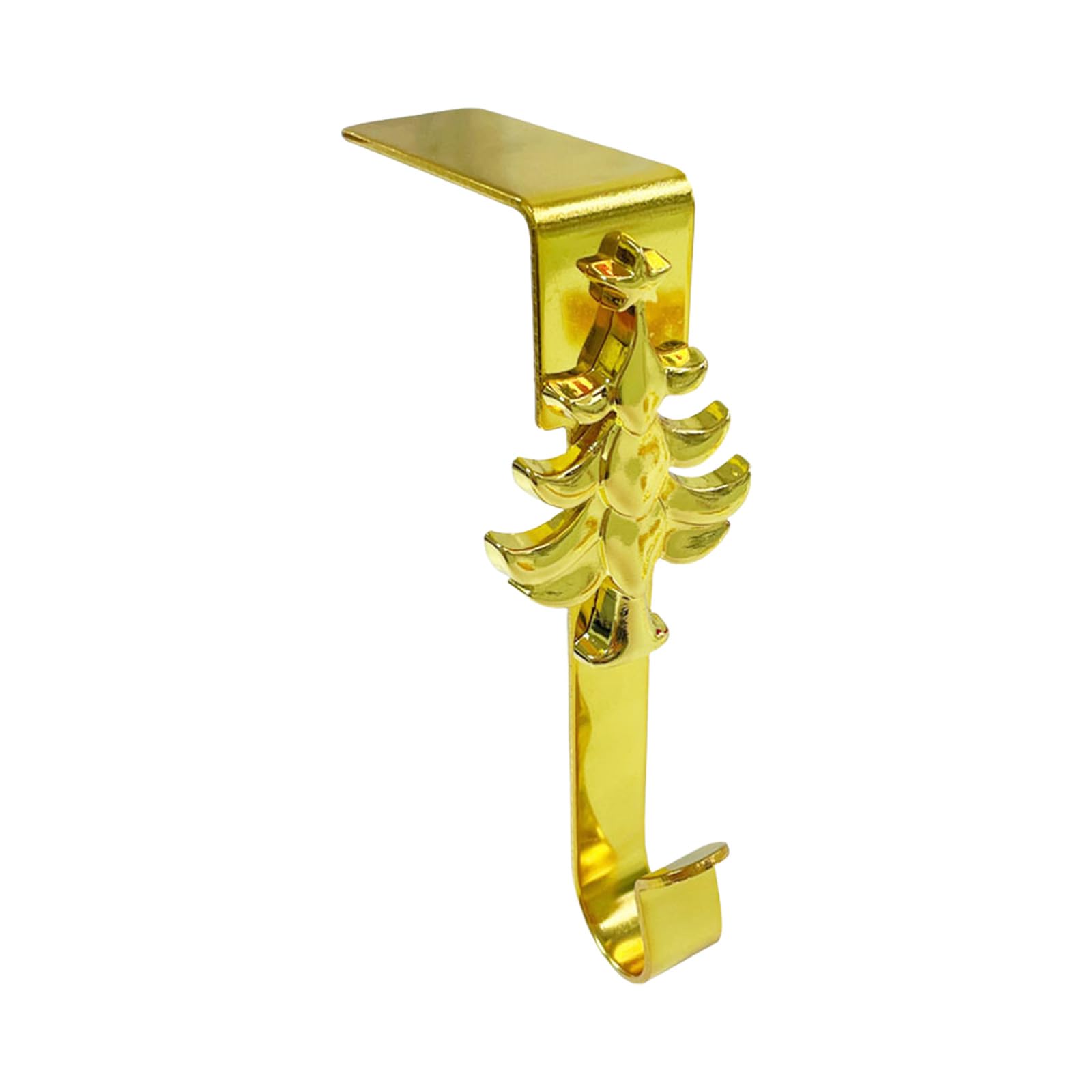 APGLSXY Sturdy Metal Holiday Decors Hook Golden Stocking Hanger Installation Tools Required Wall Mount Decorsative Hook for Holiday Decors