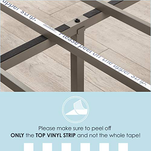 image for Mellow 12 Inch Ace of Base Rounded Metal Platform Bed Frame, Heavy Dut