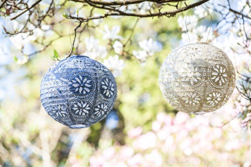 image for Allsop  31836 Boho Globe Handmade LED Outdoor Solar Lantern, 12X12