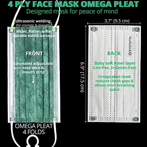 Kidohub Fda Registered Astm Level 3, Adult 4 Ply Individually Wrapped Disposable Medical Face Mask #TOP4