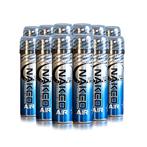 O+ Naked Air Recreational Oxygen Cans - Restore Oxygen Levels with Oxygen Supplement
