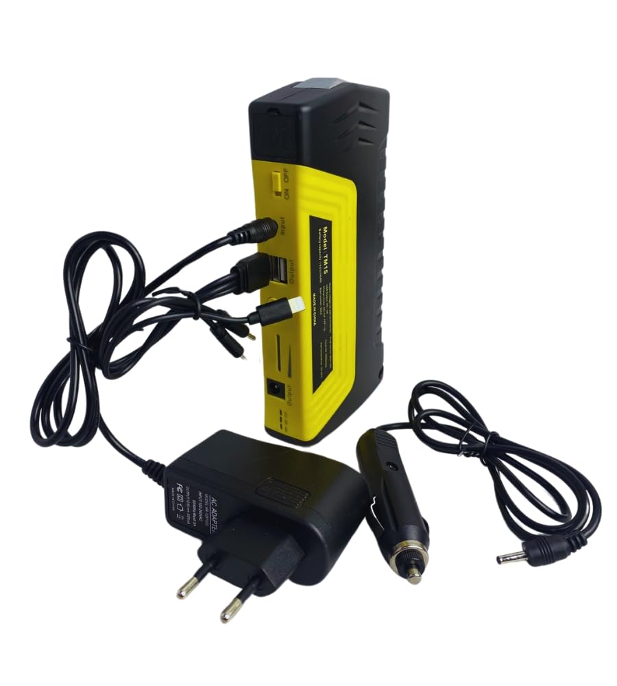 Avviatore Batteria Auto 600A Portatile Jump Starter Avviatore di Emergenza 16800 mAh Motori Fino a 5L Benzina 3L Diesel 12V Booster Avviamento Auto con Torcia LED Doppia USB con Accessori