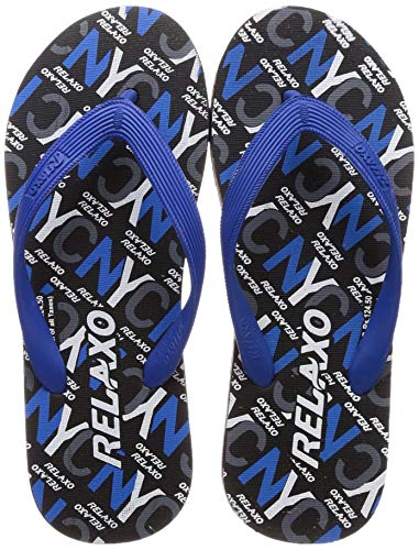 Image of Relaxo Plus Men's Blue Black Slippers-6 (RP0012G BLBK0006)