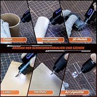 JAKEMY Kabelgebundener 40kHz Ultraschall-Schneider, 35W Hochleistungs Schneidwerkzeug mit 4 Modi & 5 SK5-Klingen, 2-in-1 Handger?t f邦r 3D-Druck Nachbearbeitung, Modellbau, Holz & DIY Handwerk – Ansicht 5