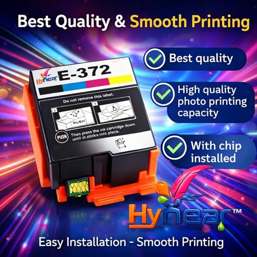 Image of Compatible Ink Cartridge E-372 for Epson PM-520 and Epson T-372, Multicoloured, with Chip Installed, Photo Printing, Pack of 2