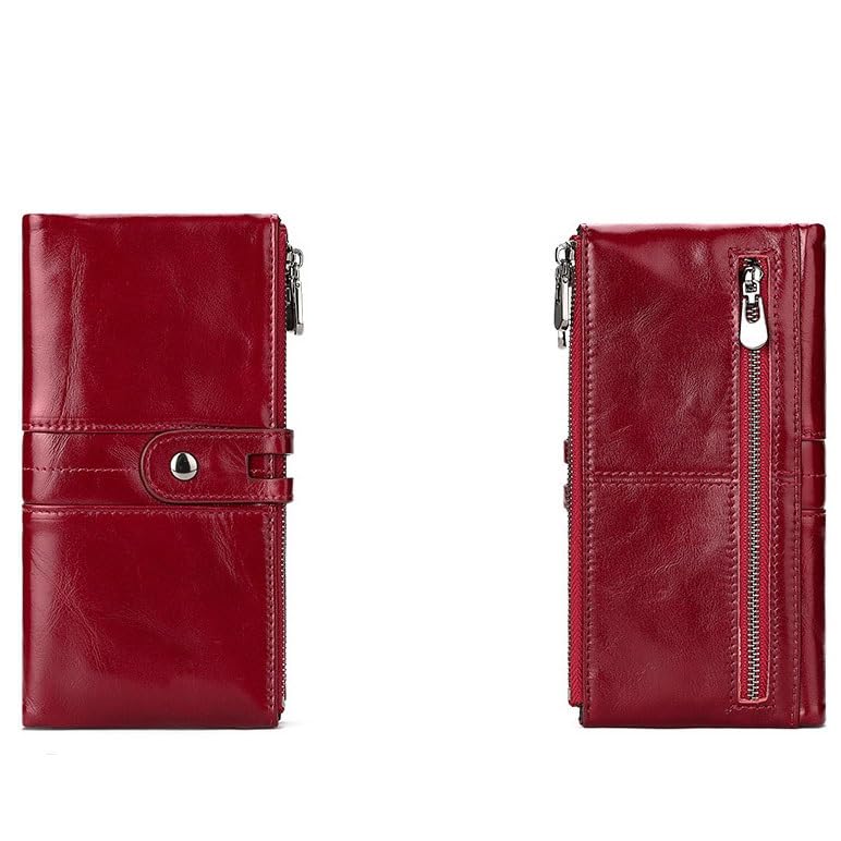 Women Wallet Genuine Leather Wallets Coin Long Purse Card Long Holder Handbag For Ladies3