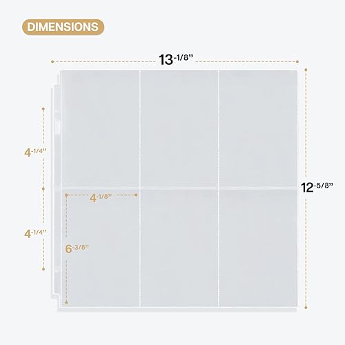 Miniatura 3 de Dunwell Páginas de repuesto para álbum de fotos de 12 x 12 pulgadas (retrato de 4 x 6, paquete de 25) con capacidad para 300 fotos de 4 x 6