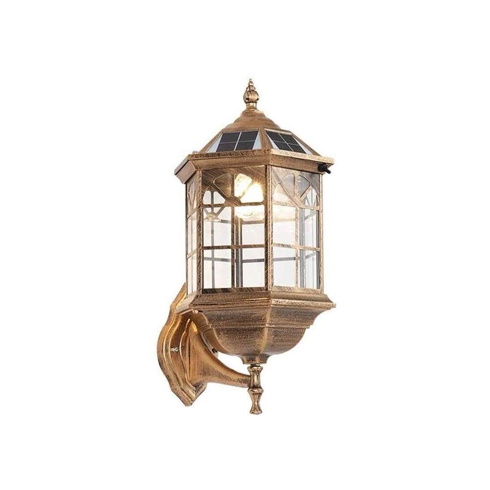 Applique Murale LED Solaire de Style Traditionnel en Aluminium Élégant pour Façade de Villa